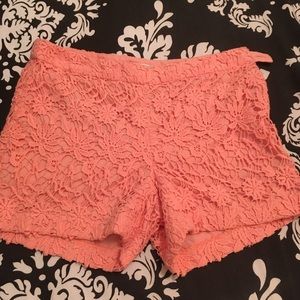 Pink Crochet Shorts